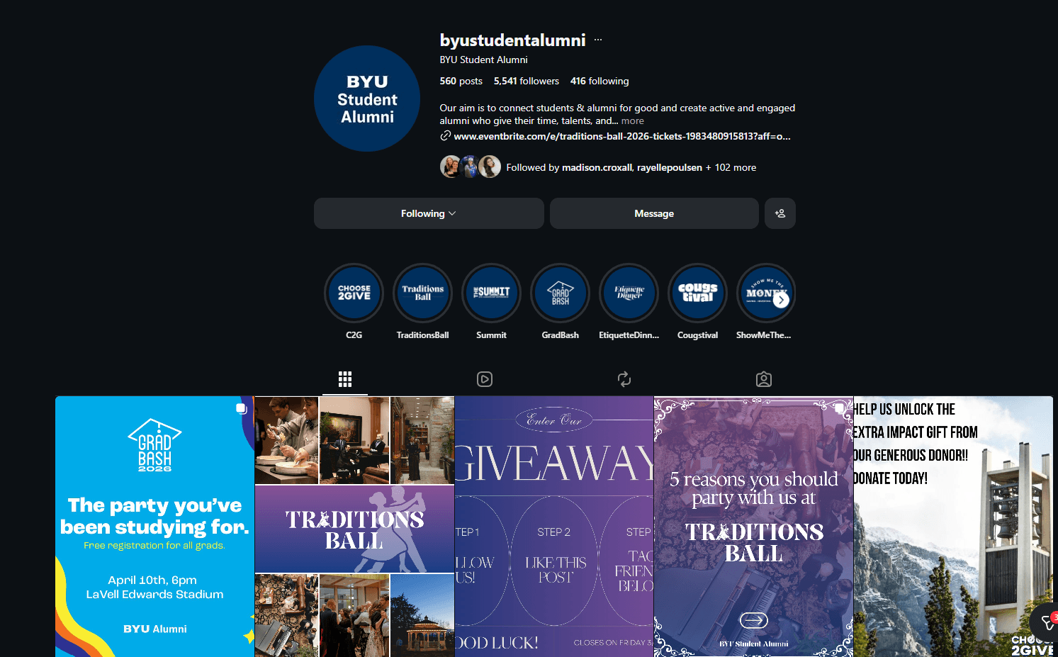 Student Alumni Instagram